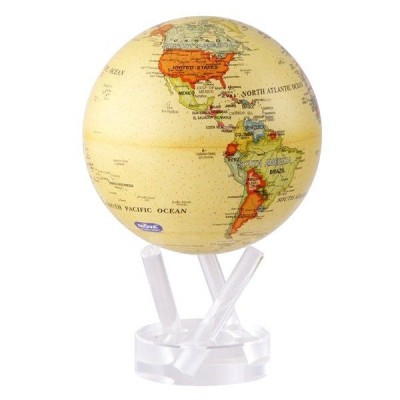 Mova Globe 6" ATE Antiqued Beige, MOVA Self Rotating Yellow GLOBE   183048035837